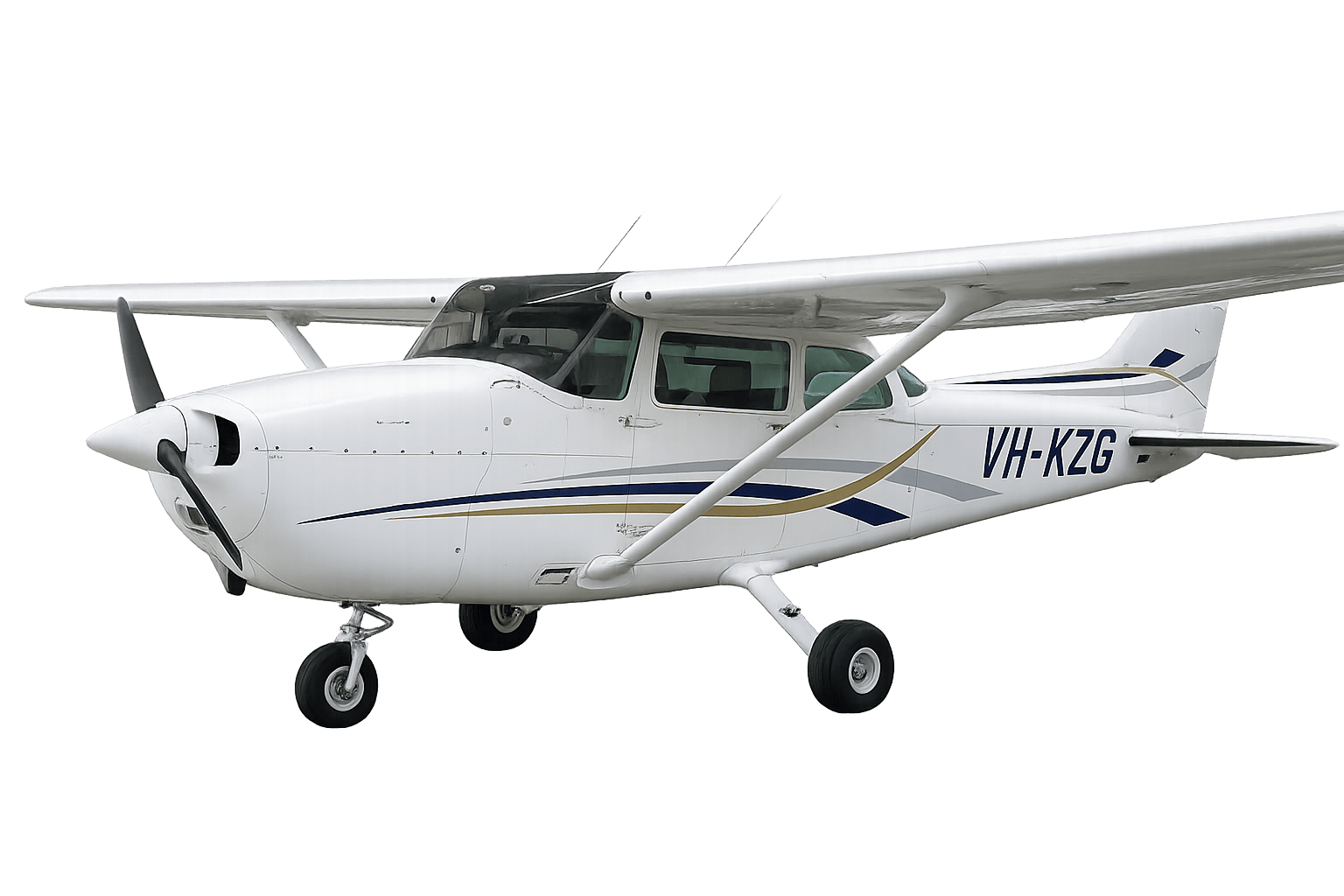 Cessna 172N — straight front view